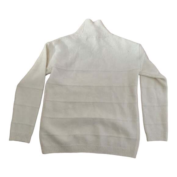 Morgan Taylor size small white cowl neck pull over sweater - Picture 3 of 7